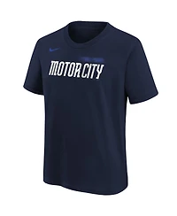 Nike Big Boys and Girls Javier Baez Navy Detroit Tigers 2024 City Connect Name Number T-Shirt