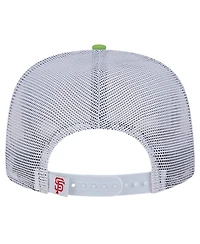 New Era Men's Red San Francisco Giants Neon Horizon A-Frame Trucker 9FIFTY Snapback Hat