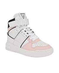 Guess Women's Corten Casual High Top Logo Lace Up Sneakers