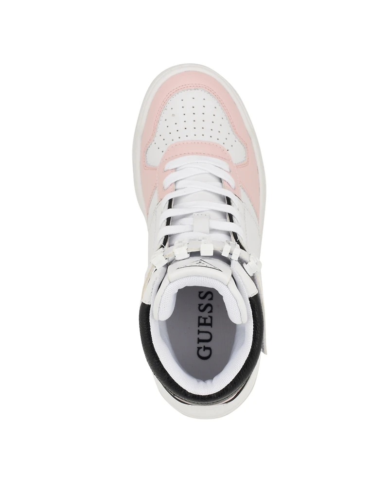 Guess Women's Corten Casual High Top Logo Lace Up Sneakers