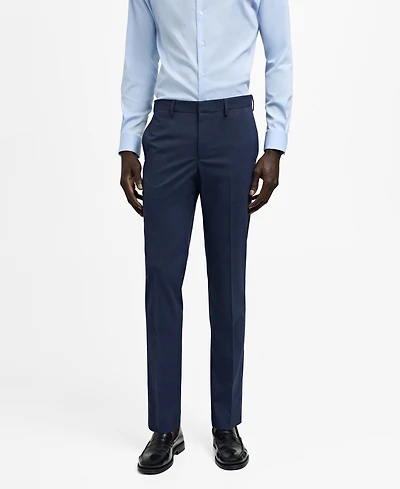Mango Men's Stretch Fabric Super Slim-Fit Suit Pants