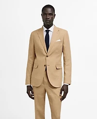 Mango Men's Linen Slim-Fit Suit Blazer