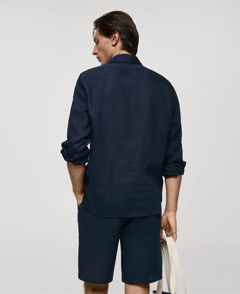 Mango Men's Slim-Fit Linen Shirt