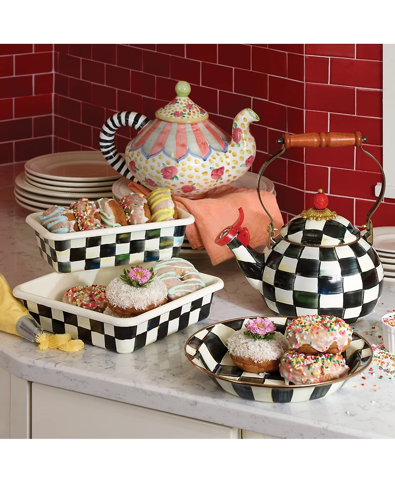 Mackenzie-Childs Courtly Check 2-Qt. Whistling Tea Kettle