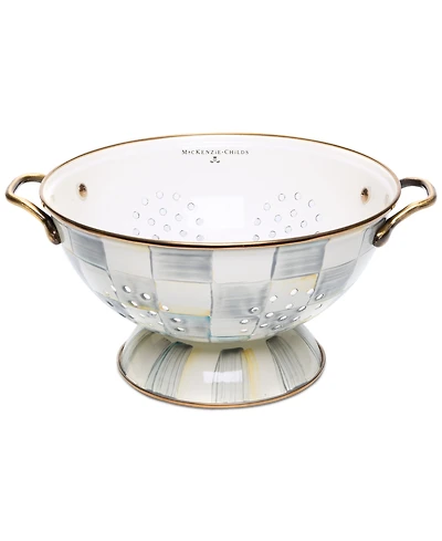 Mackenzie-Childs Sterling Check Large Colander
