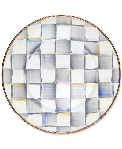 Mackenzie-Childs Sterling Check Salad/Dessert Plate