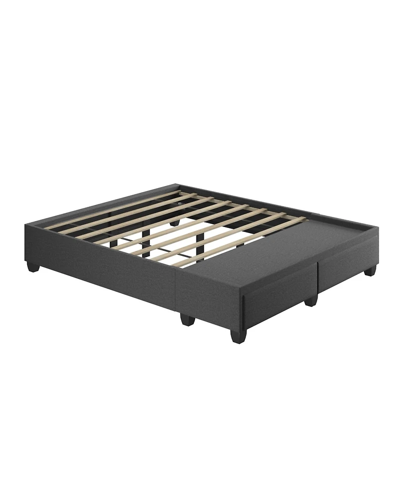 Boyd Sleep Modena Upholstered Platform Bed Frame with Storage Drawers