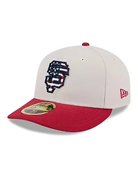 New Era Men's Red San Francisco Giants 2024 Fourth of July Low Profile 59FIFTY Fitted Hat