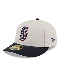 New Era Men's Black Seattle Mariners 2024 Fourth of July Low Profile 59FIFTY Fitted Hat