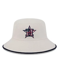 New Era Men's Khaki Houston Astros 2024 Fourth of July Bucket Hat
