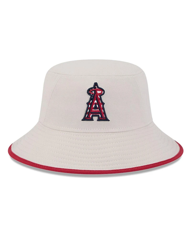 New Era Men's Khaki Los Angeles Angels 2024 Fourth of July Bucket Hat
