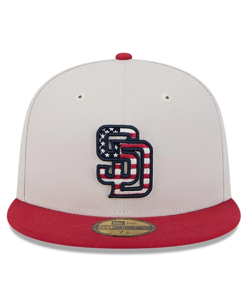 New Era Men's Red San Diego Padres 2024 Fourth of July 59FIFTY Fitted Hat