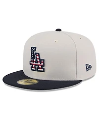 New Era Men's Black Los Angeles Dodgers 2024 Fourth of July 59FIFTY Fitted Hat