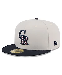New Era Men's Black Colorado Rockies 2024 Fourth of July 59FIFTY Fitted Hat