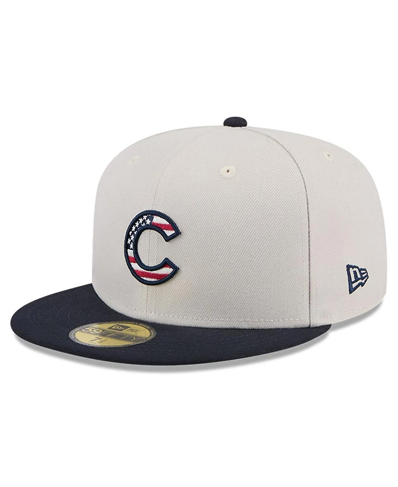 New Era Men's Black Chicago Cubs 2024 Fourth of July 59FIFTY Fitted Hat
