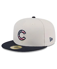 New Era Men's Black Chicago Cubs 2024 Fourth of July 59FIFTY Fitted Hat