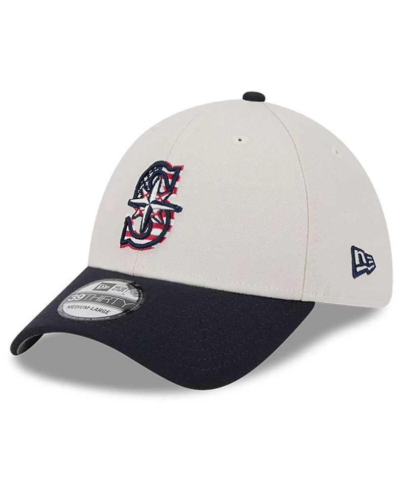 New Era Men's Black Seattle Mariners 2024 Fourth of July 39THIRTY Flex Hat