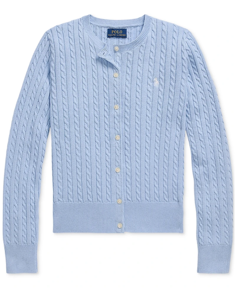 Polo Ralph Lauren Big Girls Mini-Cable Cotton Cardigan