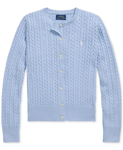 Polo Ralph Lauren Big Girls Mini-Cable Cotton Cardigan