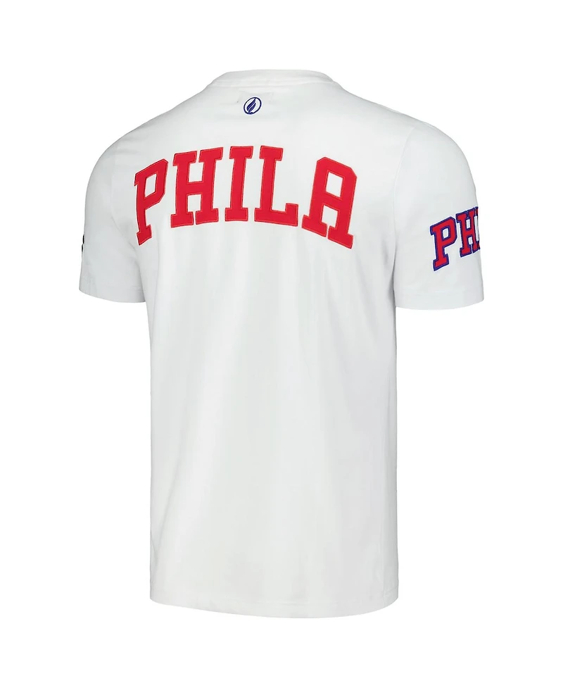 Fisll Men's and Women's White Philadelphia 76ers Heritage Crest T-Shirt