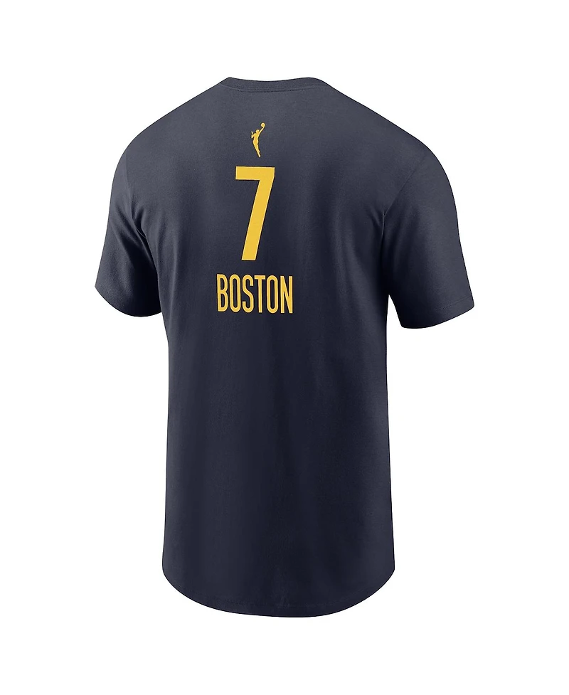 Nike Men's and Women's Aliyah Boston Navy Indiana Fever Explorer Edition Name Number T-Shirt