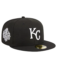 New Era Men's Black Kansas City Royals Logo 59FIFTY Fitted Hat