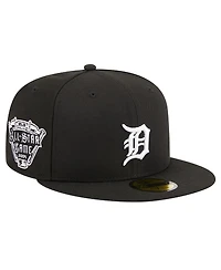 New Era Men's Black Detroit Tigers Logo 59FIFTY Fitted Hat
