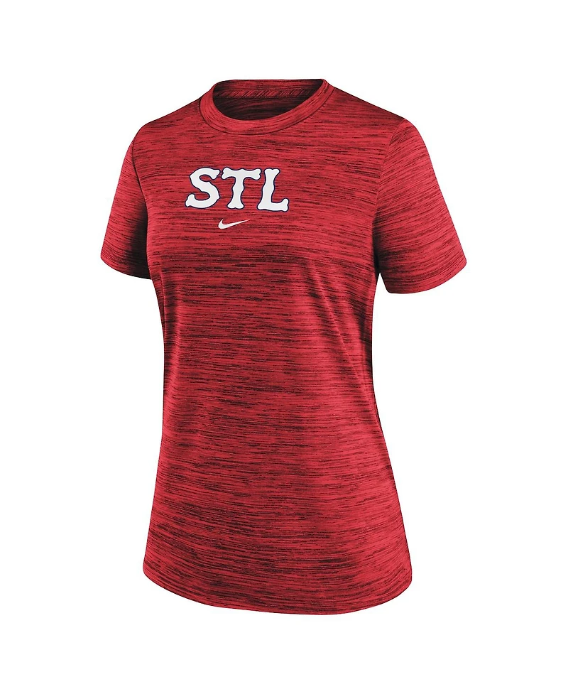 Nike Women's Red St. Louis Cardinals 2024 City Connect Authentic Collection Practice Velocity T-Shirt