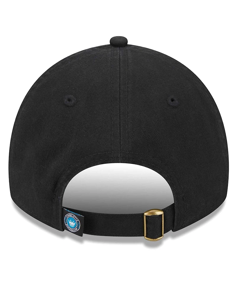 New Era Women's Black Charlotte Fc Throwback 9TWENTY Adjustable Hat