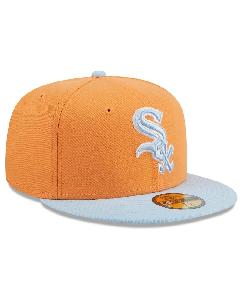 New Era Men's Orange/Light Blue Chicago White Sox Spring Color Basic Two-Tone 59FIFTY Fitted Hat