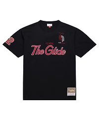 Mitchell & Ness Men's Clyde Drexler Black Portland Trail Blazers Premium Nickname T-Shirt