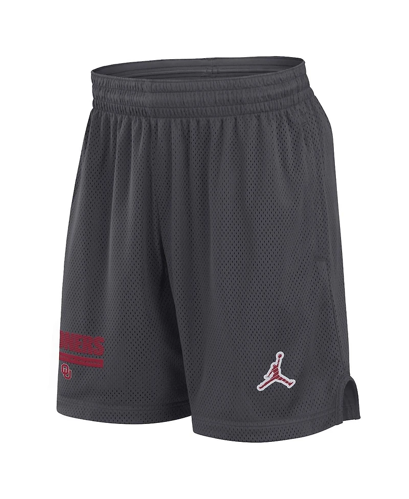 Jordan Men's Anthracite Oklahoma Sooners 2024 Sideline Mesh Shorts