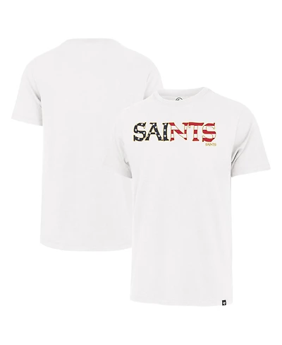 '47 Brand Men's White New Orleans Saints Flag Script Franklin T-Shirt