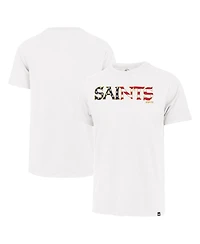 '47 Brand Men's White New Orleans Saints Flag Script Franklin T-Shirt