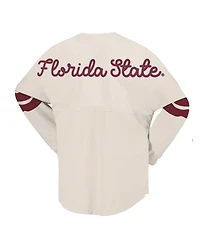 Spirit Jersey Women's Cream Florida State Seminoles Oversized T-Shirt