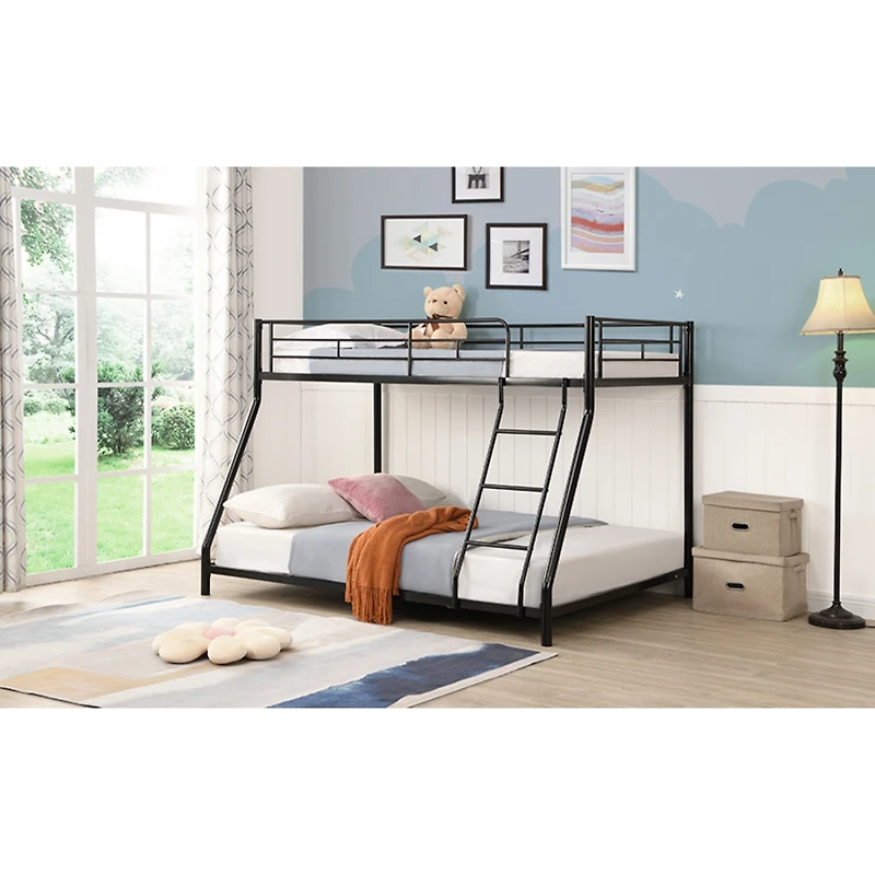 Simplie Fun Metal Bunk Bed Tf Black