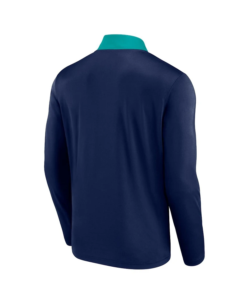 Fanatics Men's Navy Seattle Mariners Unstoppable Quarter-Zip Top