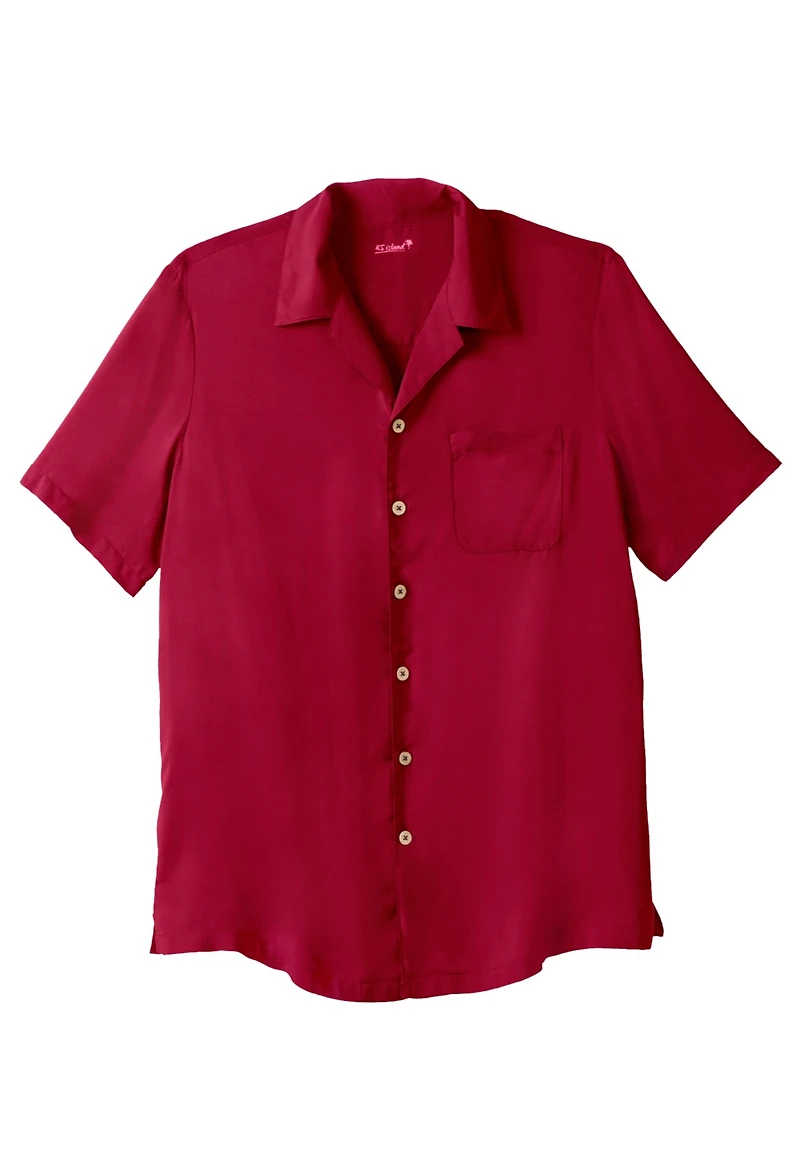 KingSize Big & Tall Ks Island Solid Camp Shirt