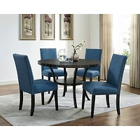 Streamdale Furniture Fabric Dining Chairs with Nailhead Trim, Set of 2, Blue