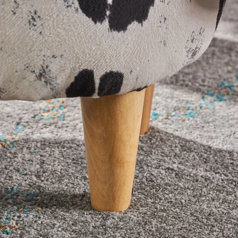 Streamdale Adorable Cow-Shaped Velvet Ottoman for Kids