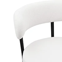 Streamdale Furniture Modern Kitchen Counter Height Bar Stools with Boucle Fabric Curved Back