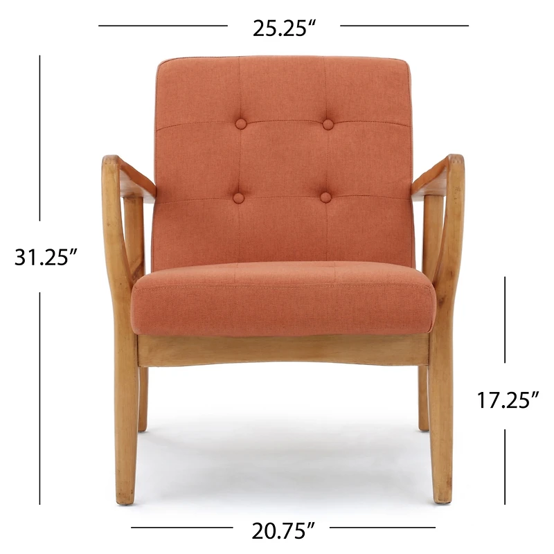 Streamdale Chic and Cozy Mid-Century Modern Tufted Armchair