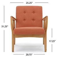 Streamdale Chic and Cozy Mid-Century Modern Tufted Armchair