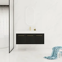 Streamdale Furniture Modern Vanity with Unique Resin Sink and Ample Storage