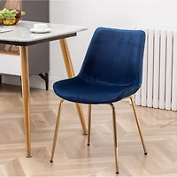 Simplie Fun Modern Velvet Dining Chair, Set of 2, Blue