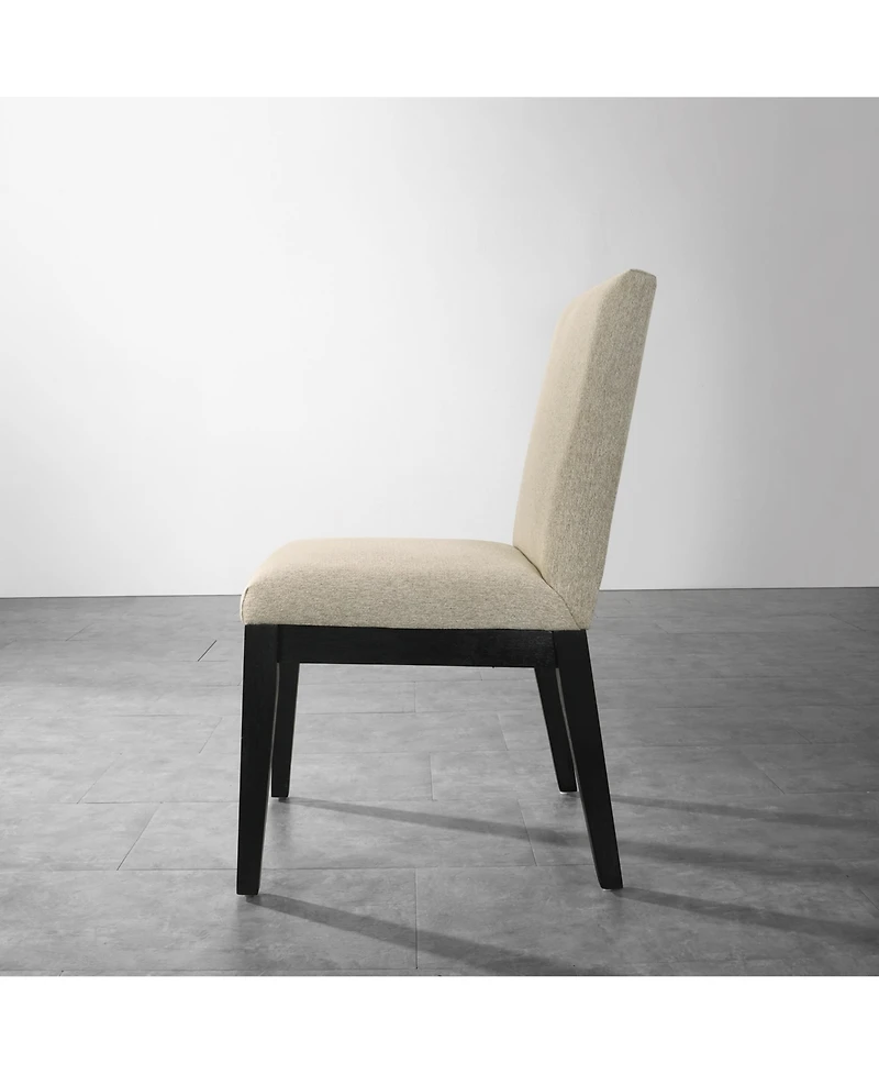 Streamdale Furniture Rocco Contemporary Solid Wood Dining Chairs, Set of 2, Beige