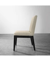 Streamdale Furniture Rocco Contemporary Solid Wood Dining Chairs, Set of 2, Beige
