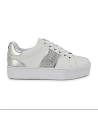Nine West Women's Gator Platform Casual Lace-Up Sneakers