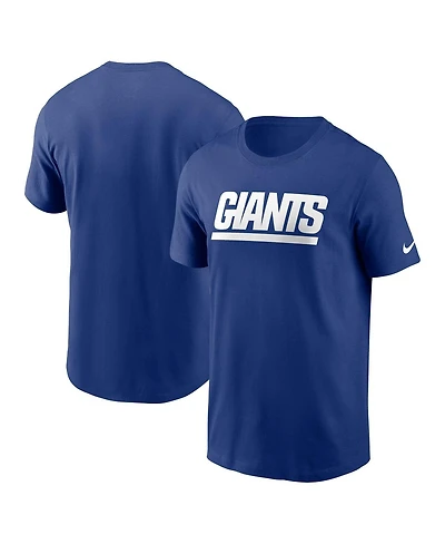 Nike Men's Royal New York Giants Primetime Wordmark Essential T-Shirt