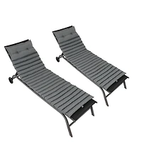 Streamdale Premium 72.8" Uv-Resistant Outdoor Chaise Lounge Cushions (2 Pack)